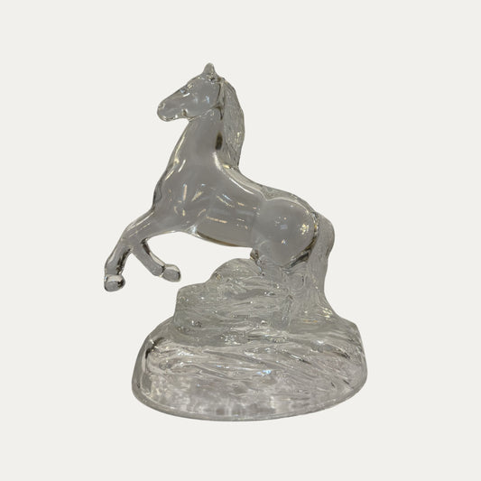 Vintage Glass Horse Statue