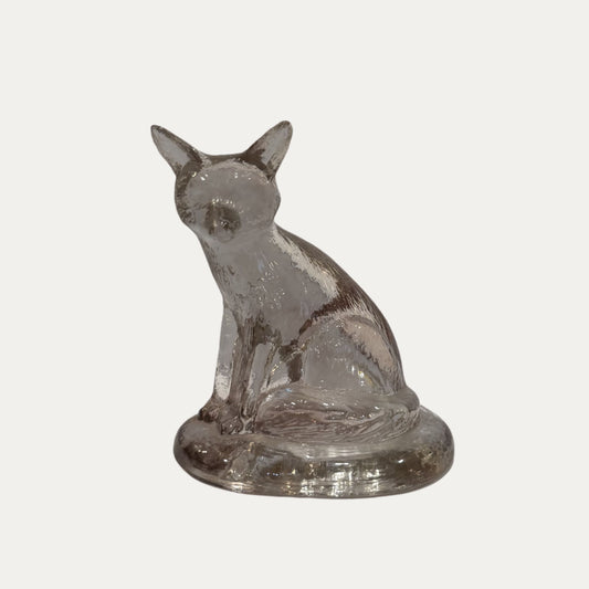 Vintage Glass Fox Statue