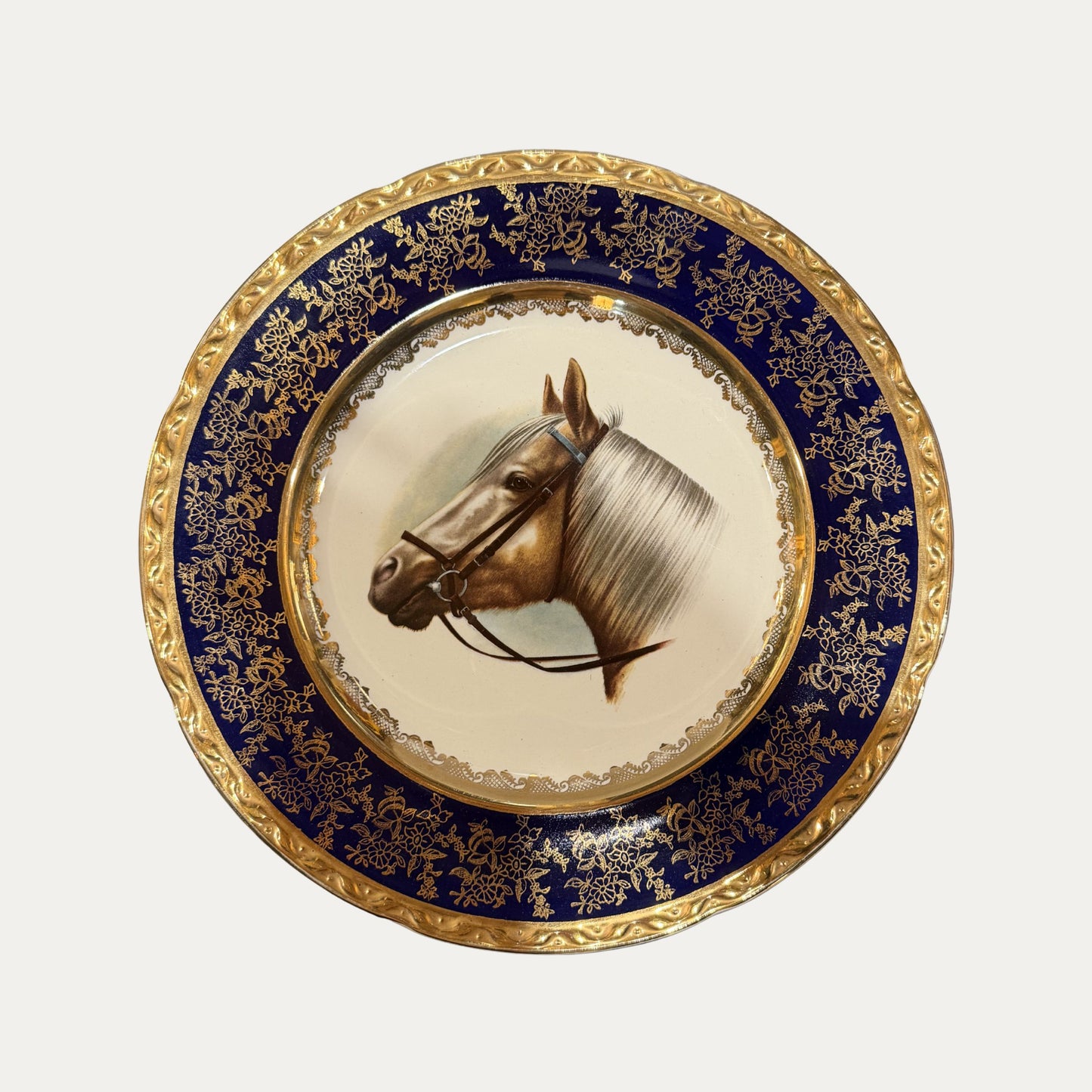 Vintage Horse Head Cabinet Plate