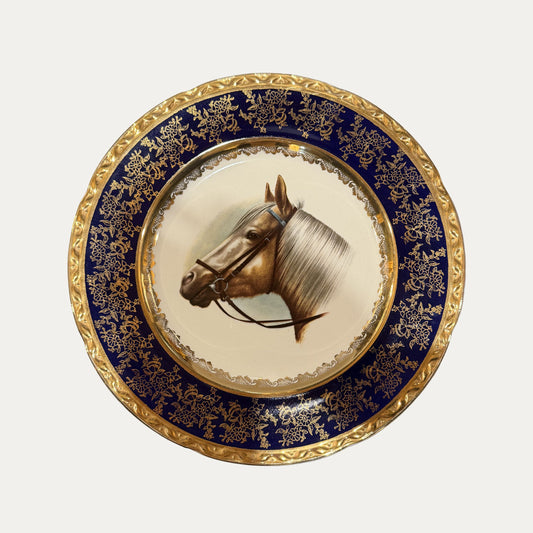 Vintage Horse Head Cabinet Plate