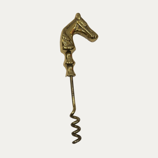 Vintage Brass Horse Head Wine Opener