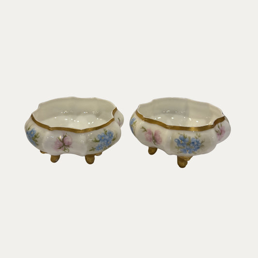Antique French Salt Cellars Pair (2)