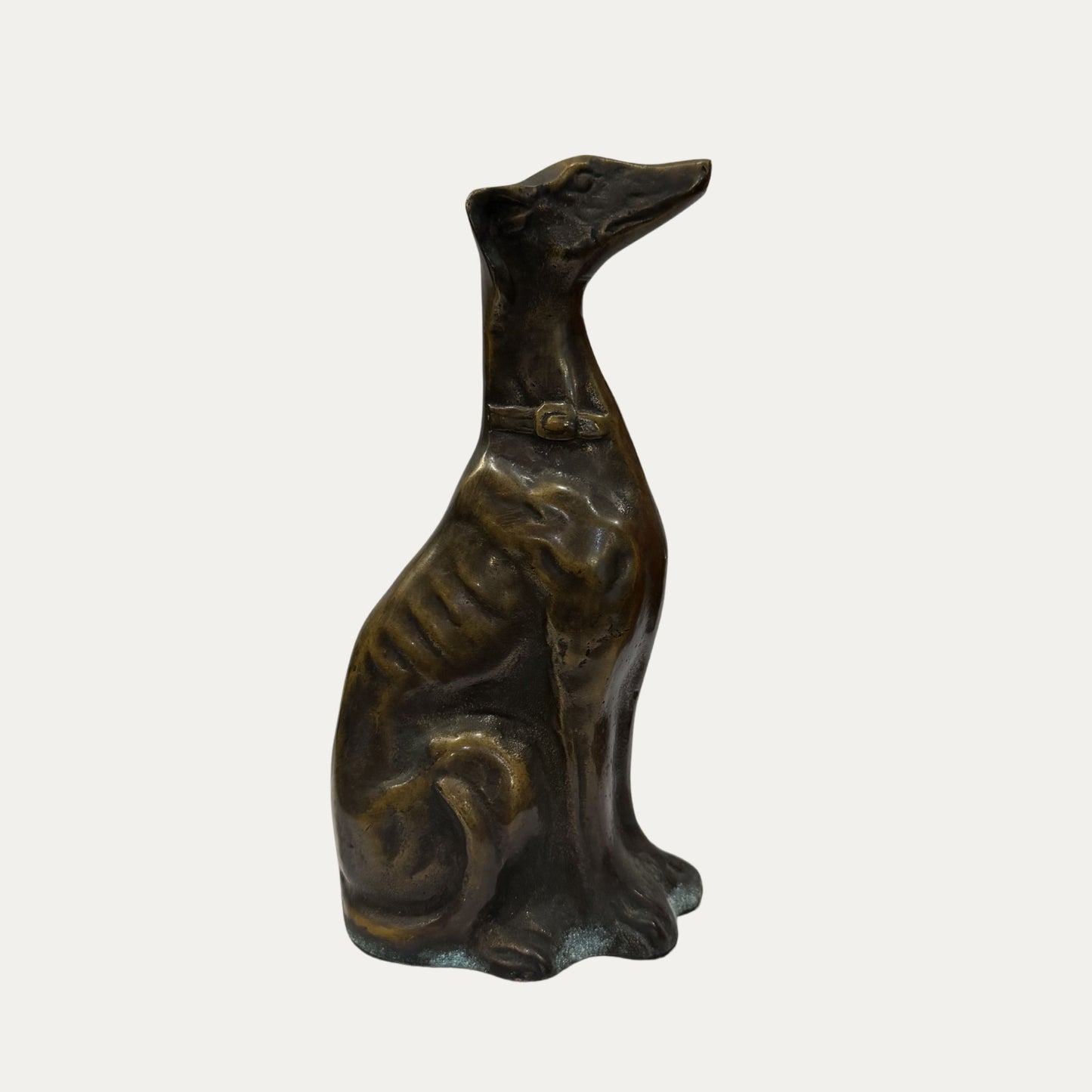Antique Whippet Brass Figurine
