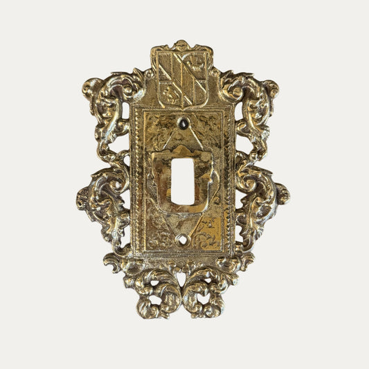 Vintage Brass Switch Plate
