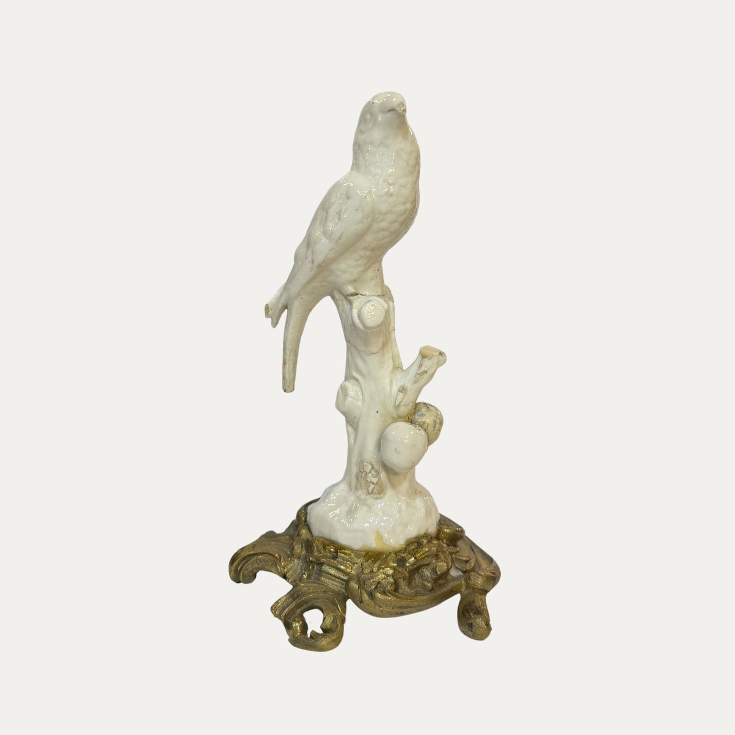 Early 19th Century Porcelain Birds on Gilt Bronze Mounts
