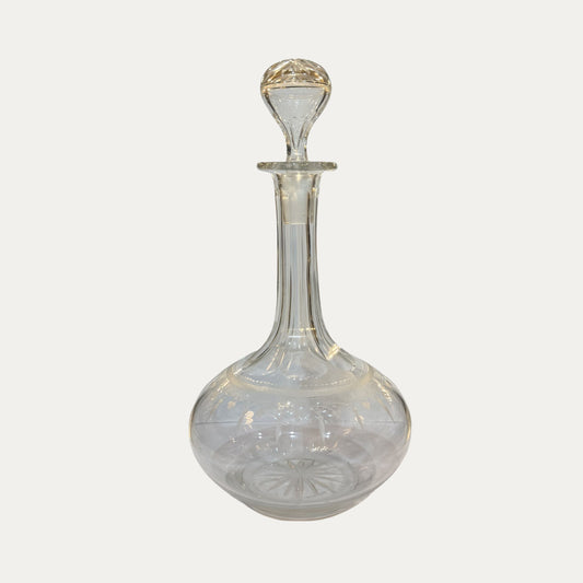Antique Etched Crystal Dresser Decanter