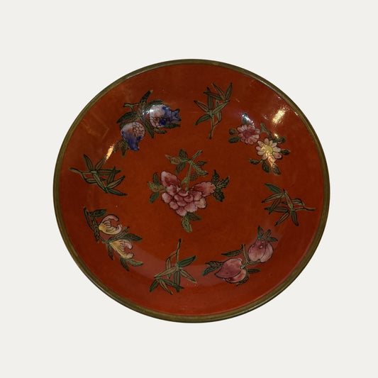 Vintage Hand Painted Enamel Bowl/Tray