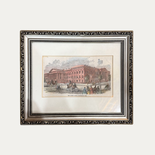 Antique Washington DC Framed Engraving