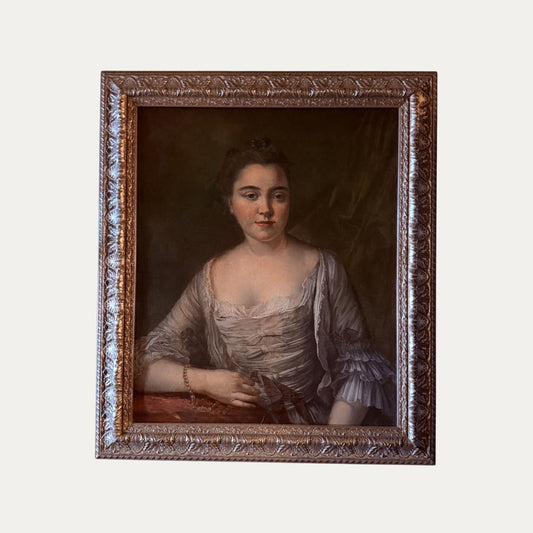 Antique Early 18th Century Painting of a French Countess
