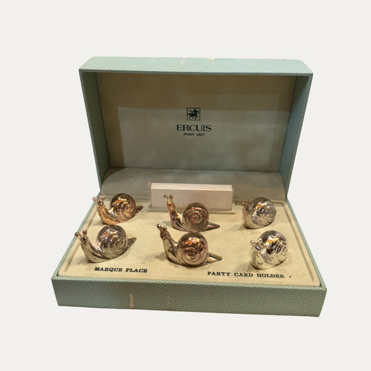 Ercuis Silver Snail Party Card Holder