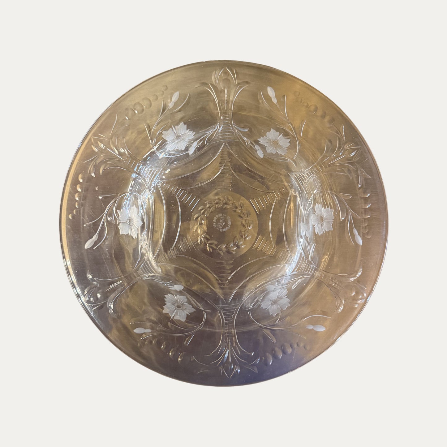 Etched Glass Bowls Set of Ten (10)