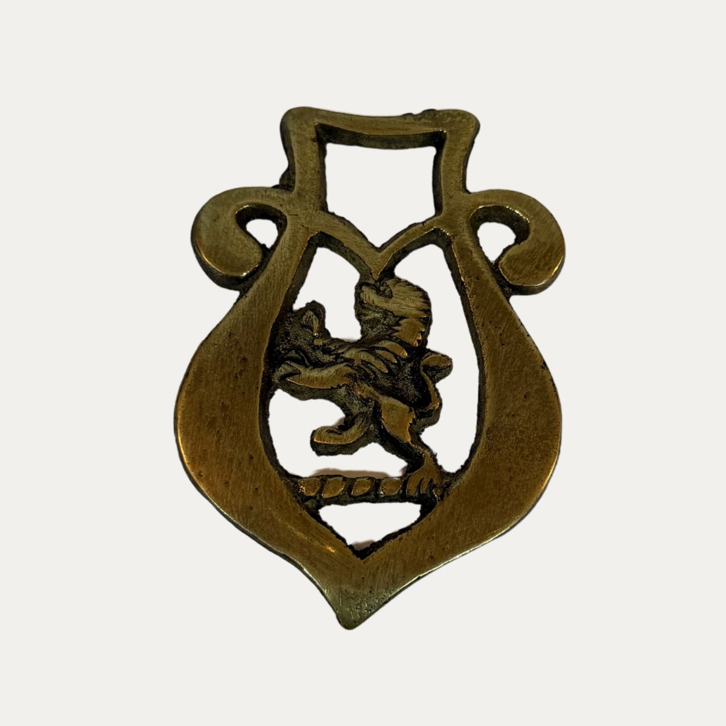 Vintage Brass Horse Harness Medalion