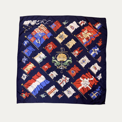 Hermes "Pavois" 90 cm Silk Scarf