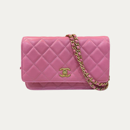 Chanel Hot Pink Wallet On Chain