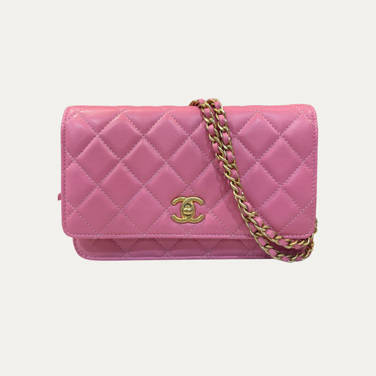 Chanel Hot Pink Wallet On Chain