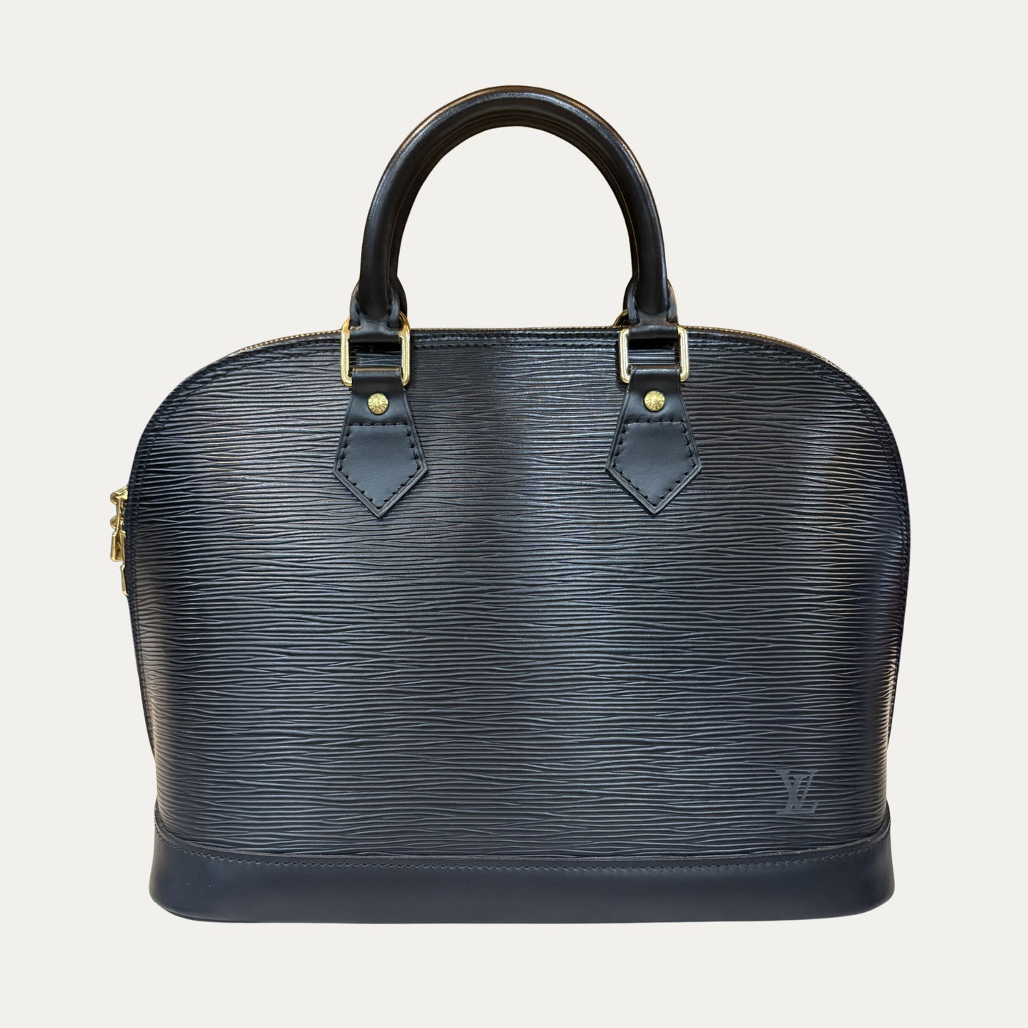 Louis Vuitton Large Black Epi Leather Alma BB