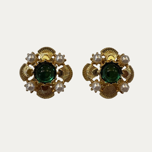 Ben Amun New York Maltese Cross Clip On Earrings