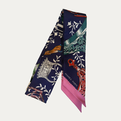 Hermes "Etriers Remix" Discontinued Twilly Scarf