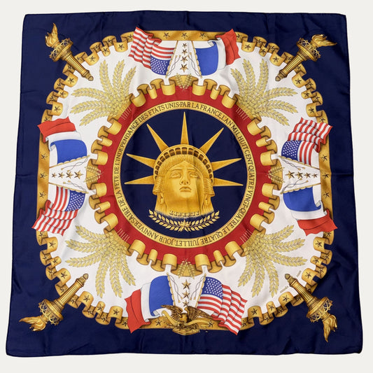 Rare Hermes "Liberty" 90cm Silk Scarf