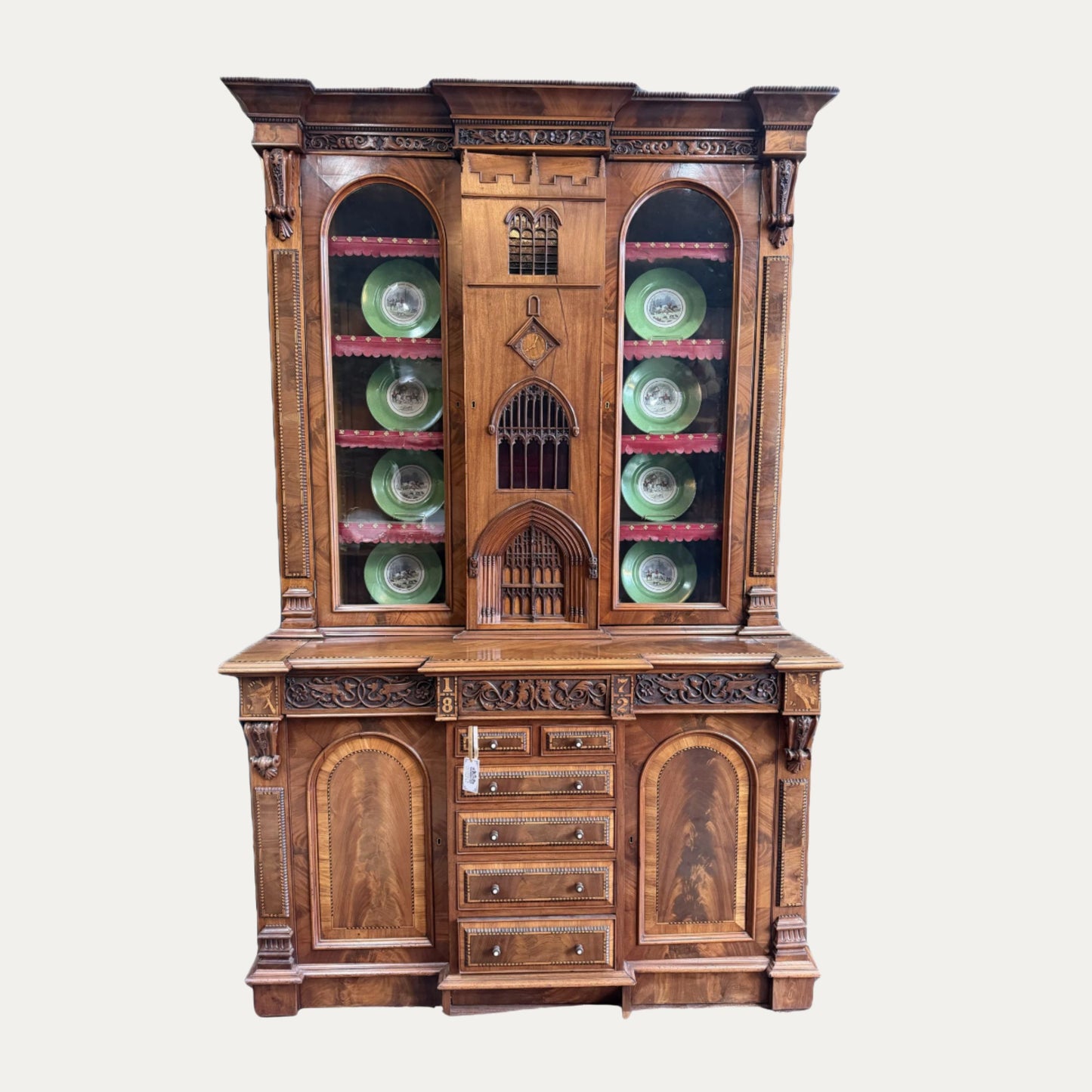 A Secretaire Bookcase Made in Kendal, 1872