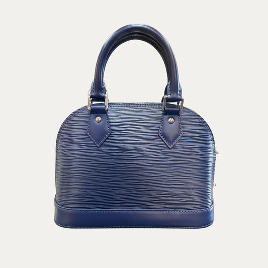 Louis Vuitton Small Alma BB In Navy Epi Leather