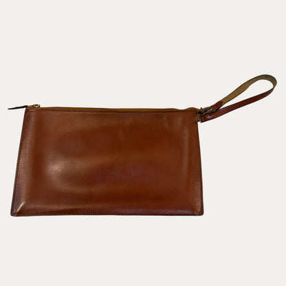Vintage 1980s Hermes Box Leather Wristlet