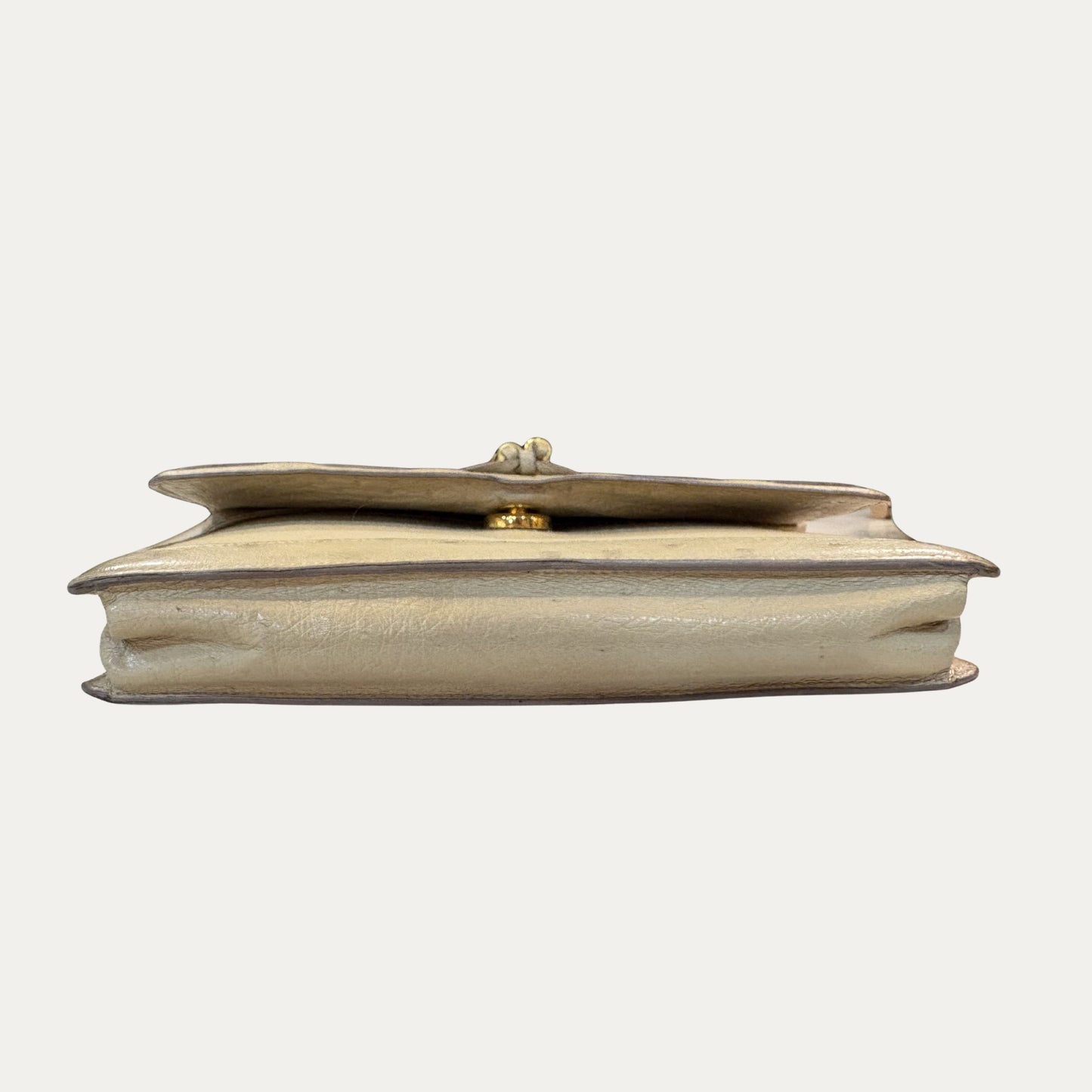 Hermes "2way" Ostrich Leather And Linen Clutch/Shoulder Bag