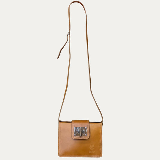 Italian Tan Calfskin Leather Crossbody